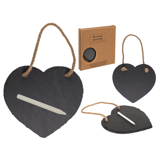 Herz-Schiefertafel mit Juteschnur & Kreide – rustikal & kreativ (Einzel- oder 2er-Set)
