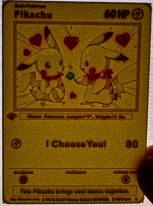 Pikachu in Liebesdesign – 3D-Lithophane als Geschenk für Pokémon-Fans