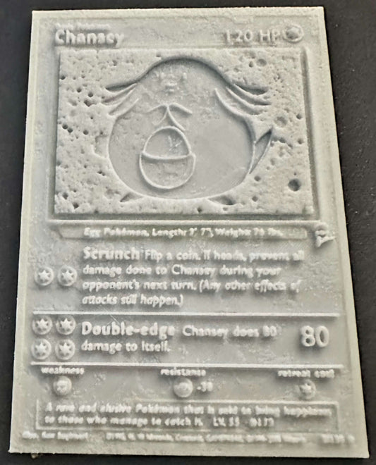 Süße Chansey Pokémonkarte als 3D-Lithophane – ideal als Geschenk