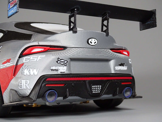 Toyota Supra RC Modellkarosserie 3D Druck Heckansicht