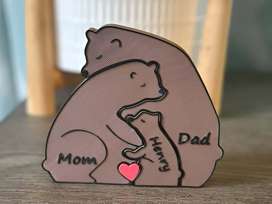 Personalisierte Bärenfamilie