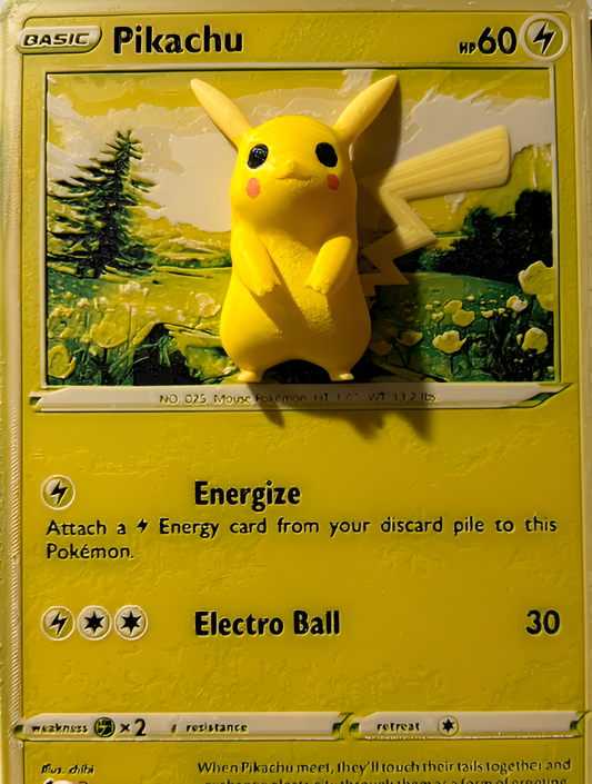 Pikachu als dynamisches 3D-Bild – ideal für Pokémon-Fans