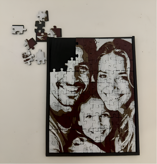 3D Puzzle mit 100 Teilen und Rahmen aus hochwertigem 3D-Druck