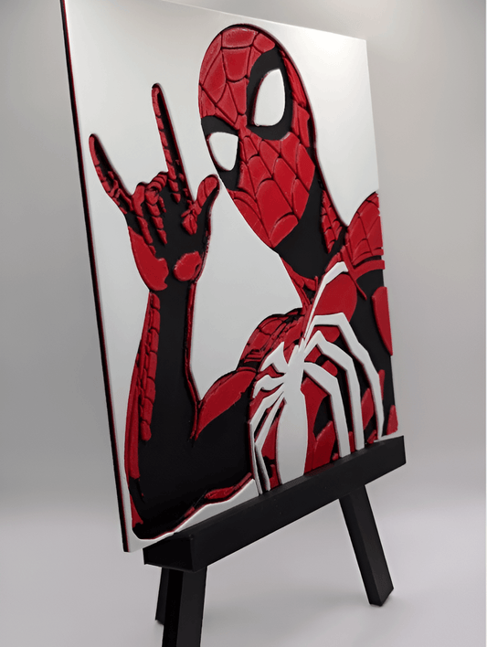 Spiderman 3D Wandbild Hueforge Fan Art aus 3D Druck