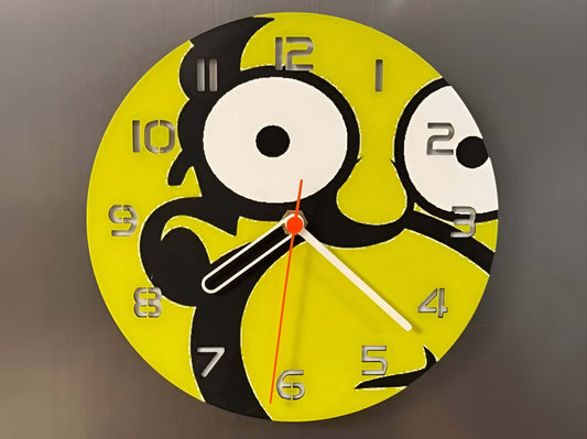 Homer o’Clock 3D Uhr 🕰️ mit kultigem Cartoon-Gesicht, perfekt für 📺 Fans und nerdige Einrichtungsakzente. Nachhaltig von Veloria.