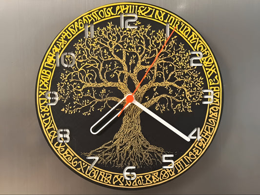 "Tree of Life Edition Wanduhr 🕰️ mit Design des Lebensbaums 🌳, ideal für Naturfreunde 🌿 und als symbolisches Geschenk 🎁 für Liebhaber von Weisheit und Balance."