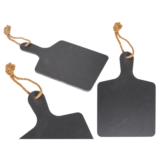 Schieferplatte mit Griff & Juteseil – rustikal, dekorativ & vielseitig