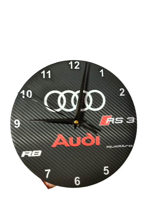 Audi Carbon Wanduhr RS3 R8 Quattro – Exklusives Design