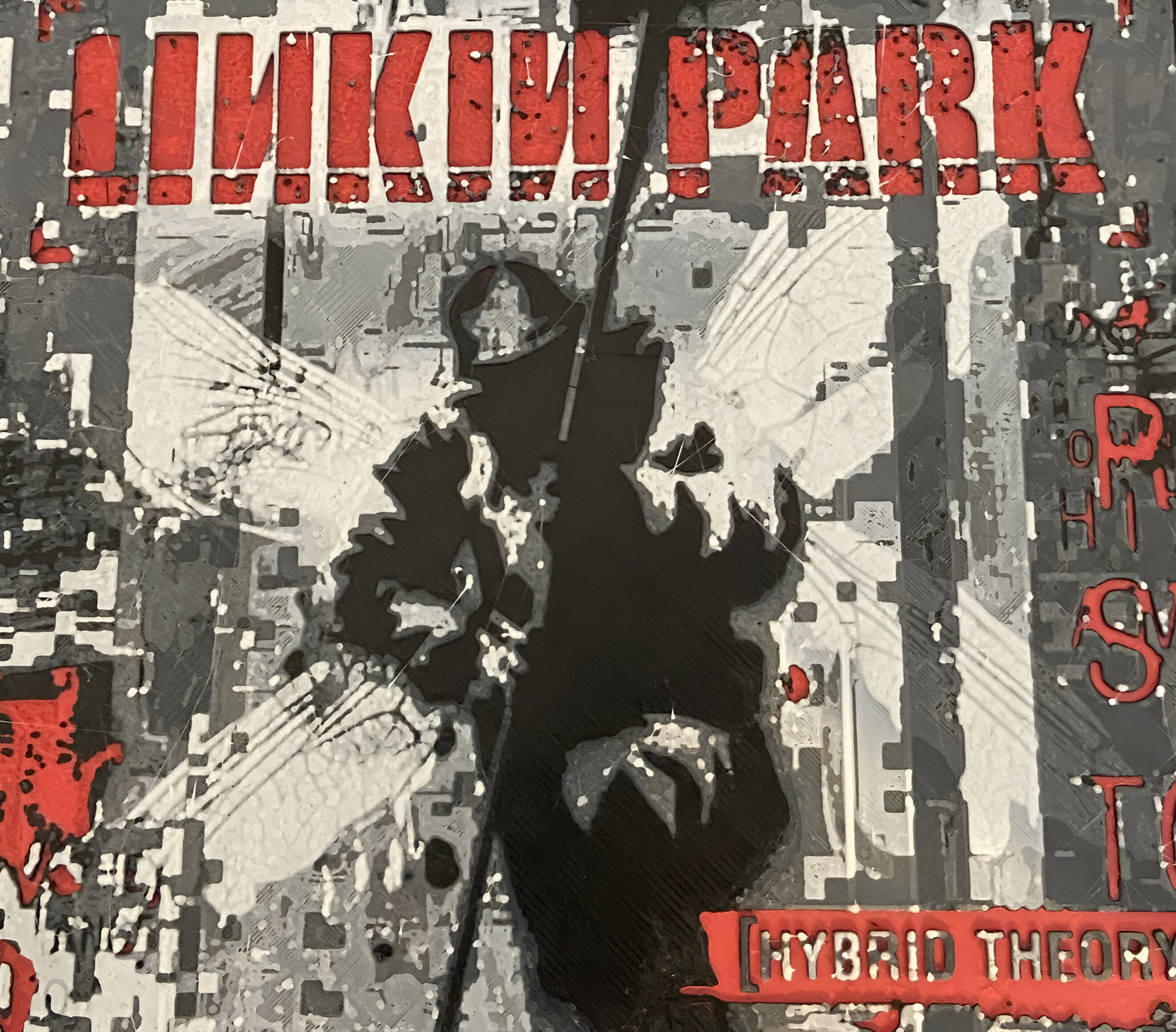 Hybrid Theory Album als farbiges 3D-Lithophane für LP-Fans