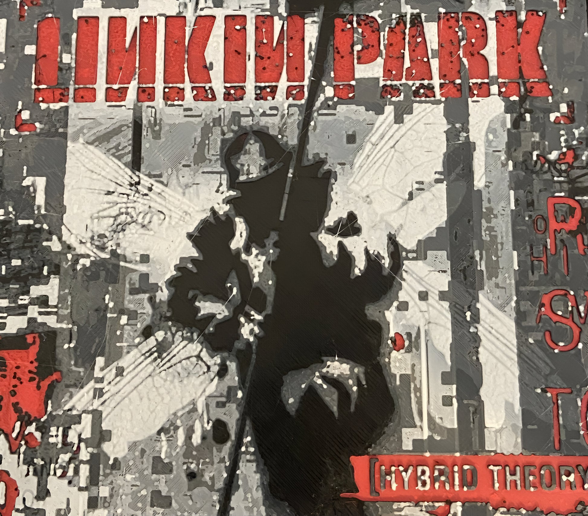 Hybrid Theory Album als farbiges 3D-Lithophane für LP-Fans