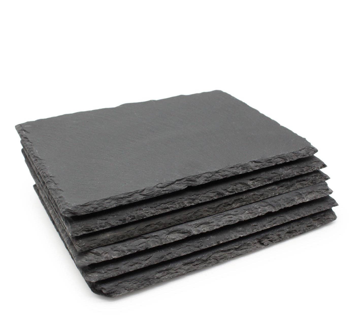 Schiefer-Servierplatte 22 x 16 cm mit Lasergravur, rustikale Optik, ideal für Tapas, Käse, Sushi, einzeln oder im 2er-Set