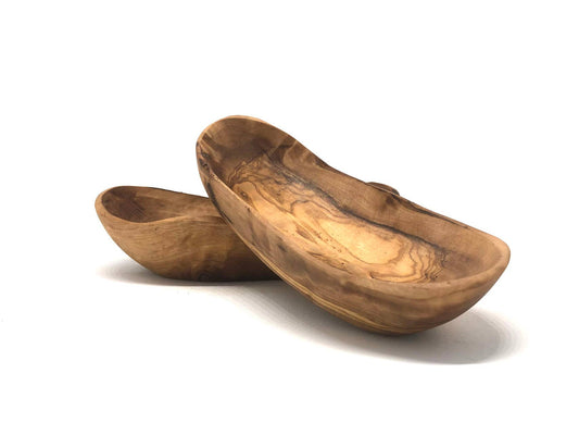 Rustikale Olivenholz-Schale – oval & natürlich