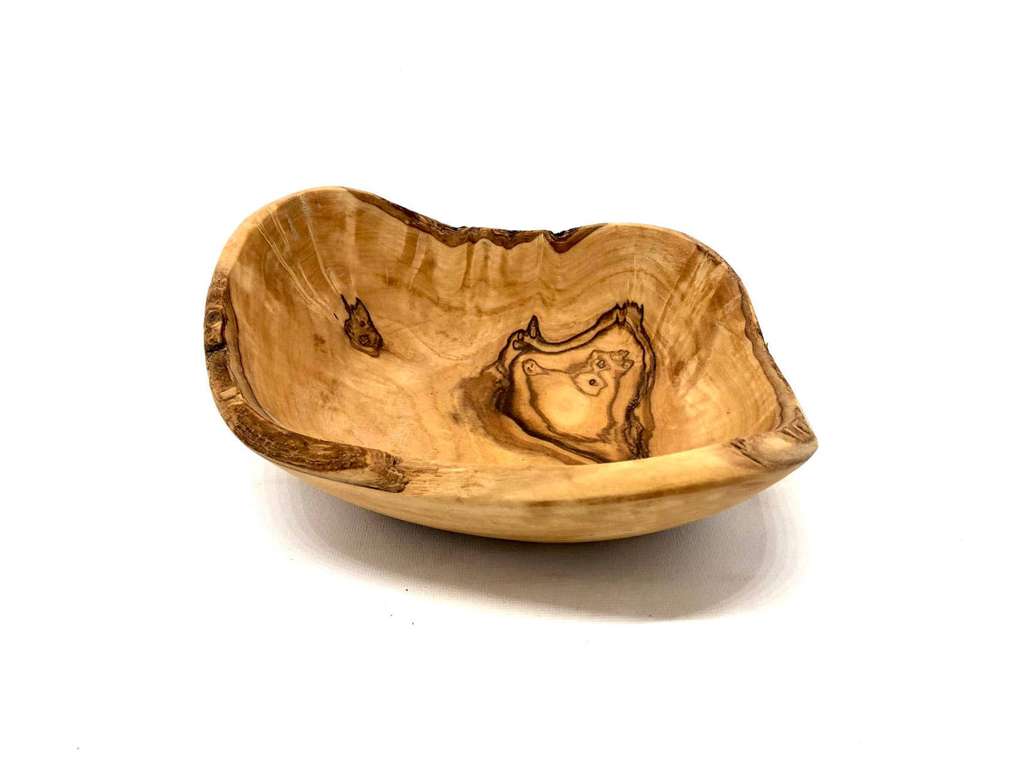 Rustikale Olivenholz-Schale – oval & natürlich