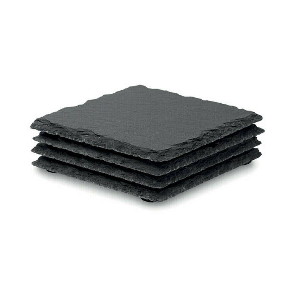 Quadratischer Schiefer-Untersetzer mit Gravur – Home Craft Design