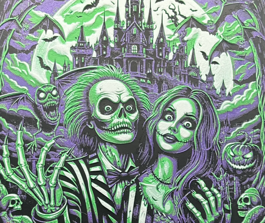 Gruselige Halloween-Szene als dekoratives 3D-Lithophane