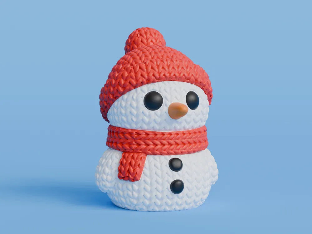Gestrickter Schneemann – Dekofigur