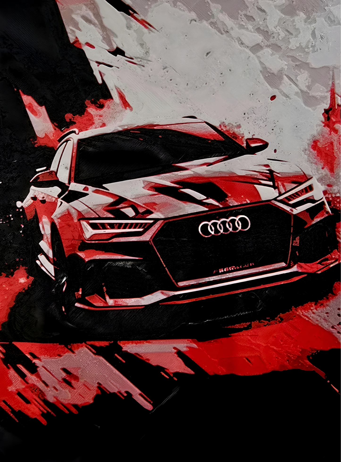 Audi RS5 als sportliches 3D-Lithophane – edle Fahrzeugdarstellung in PLA