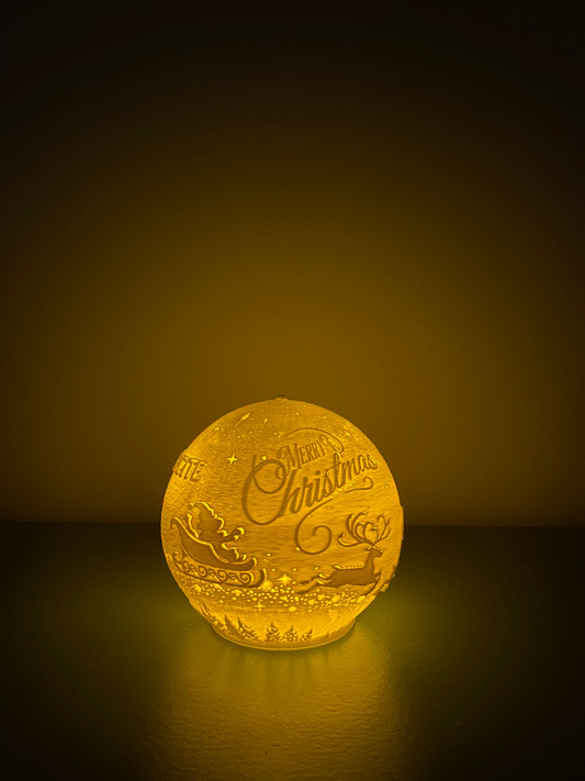 Leuchtende Weihnachtskugel – Merry Christmas Edition