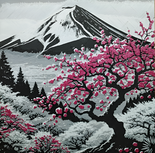 Japanische Blütenkunst als elegantes 3D-Lithophane für Dekoliebhaber