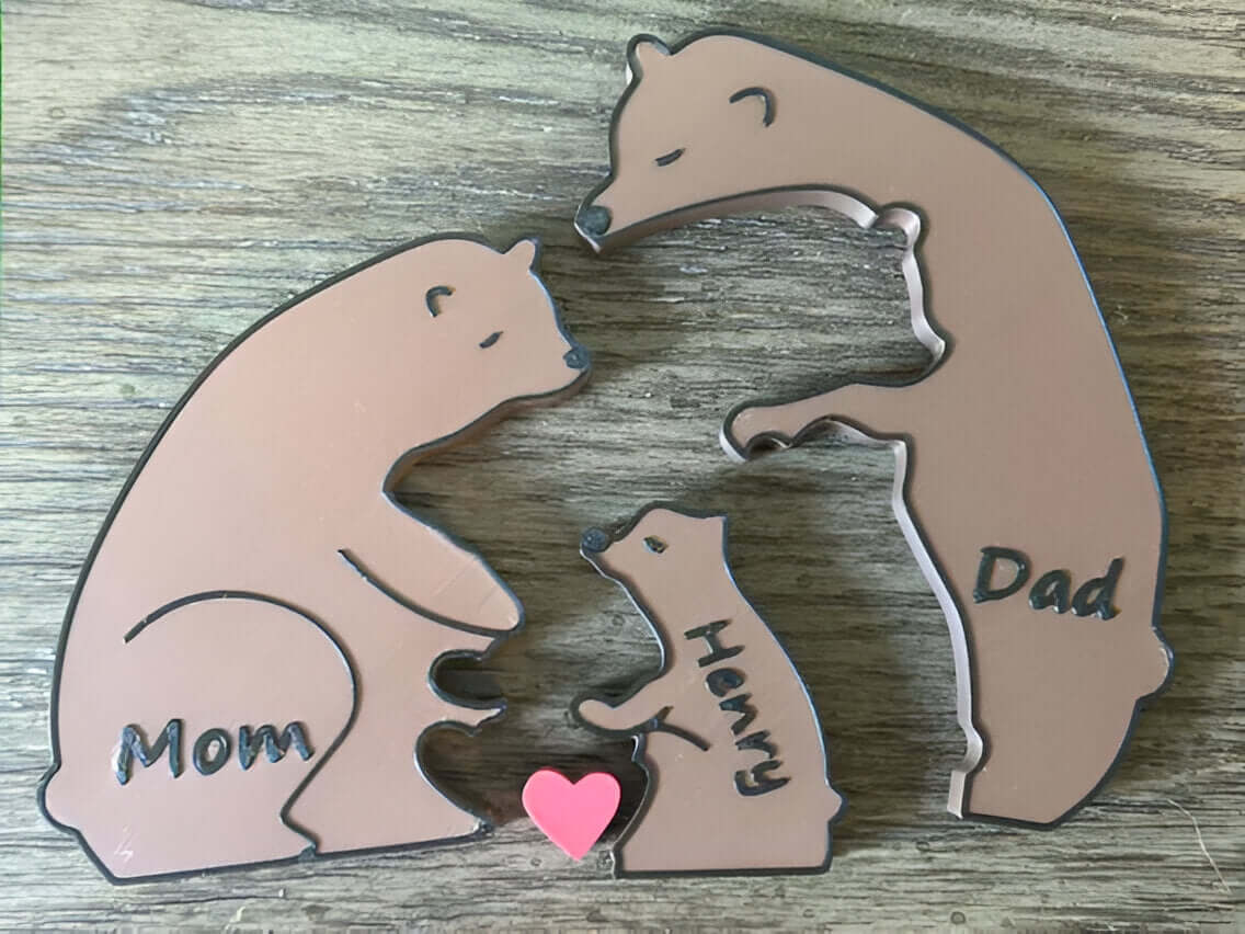 Personalisierte Bärenfamilie