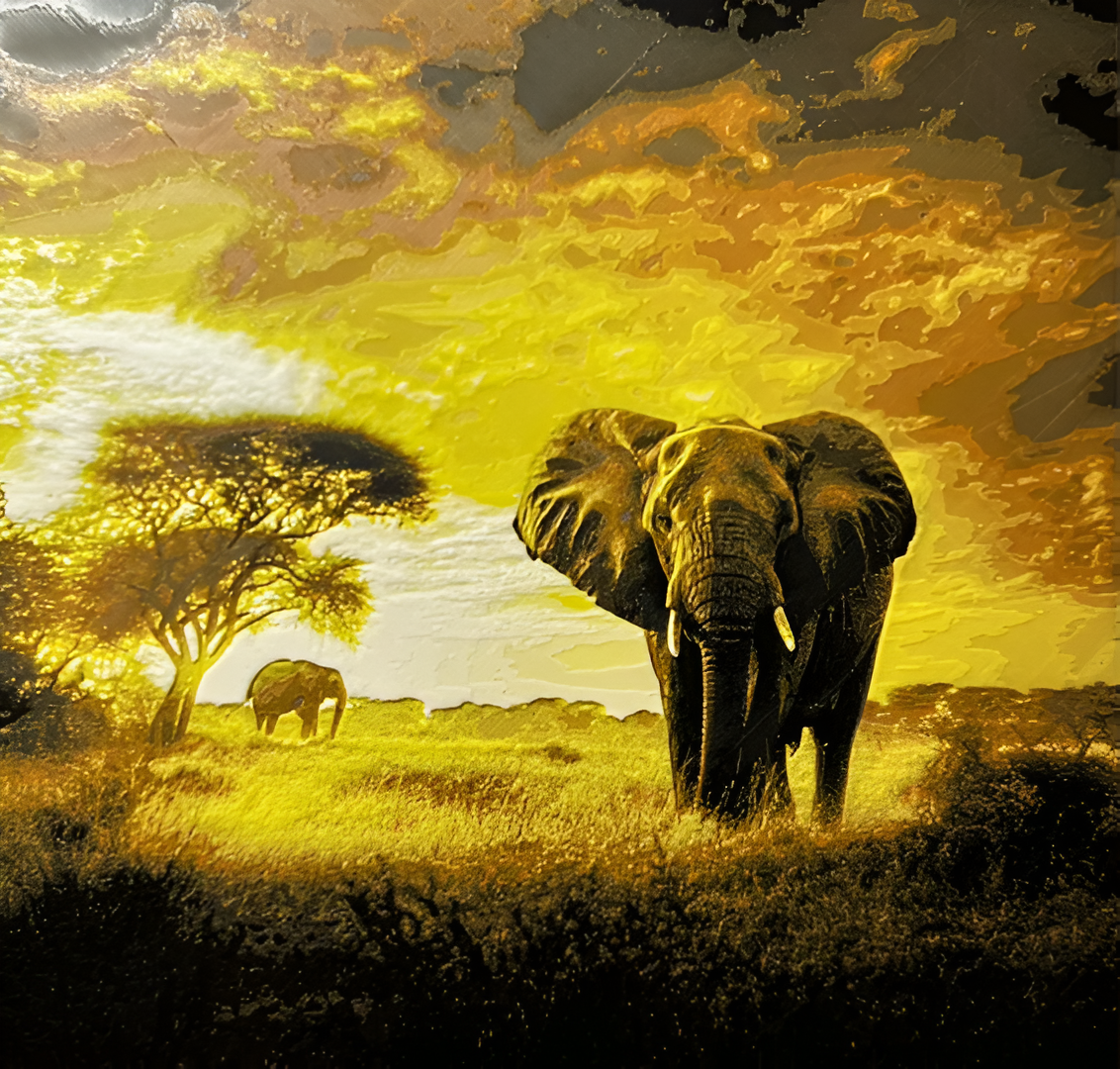 Afrikanische Safari-Tiere in beeindruckender 3D-Tiefenwirkung