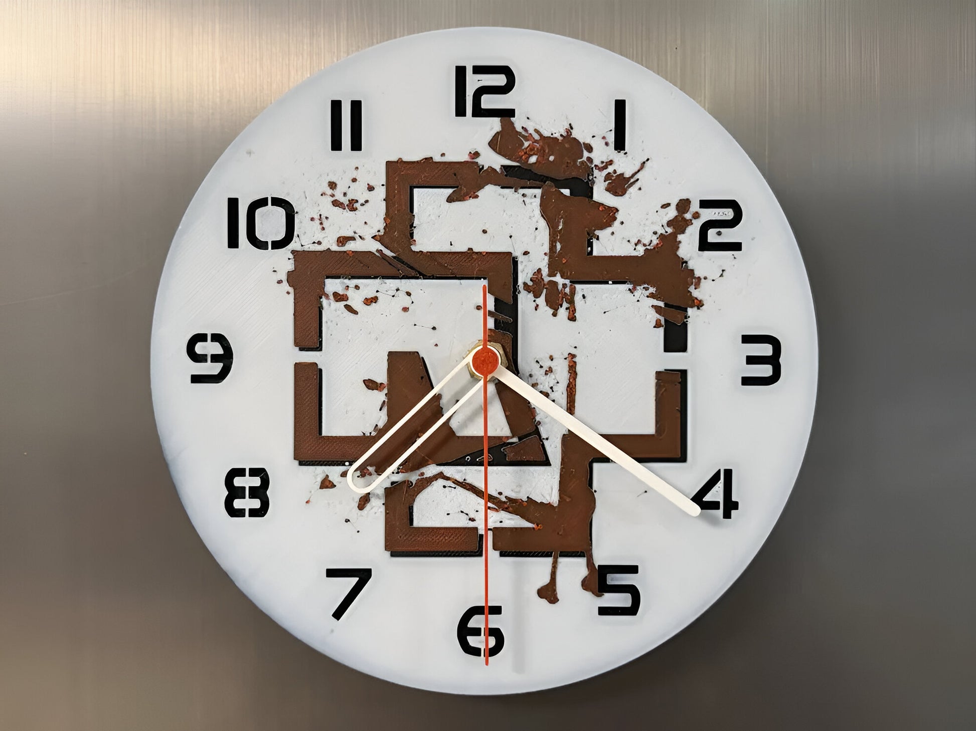 "Rammstein Edition Wanduhr 🕰️ im Design der legendären Metal-Band 🎤, perfekt für Rammstein-Fans und als kraftvolles Geschenk 🎁 für Liebhaber von Rockmusik."