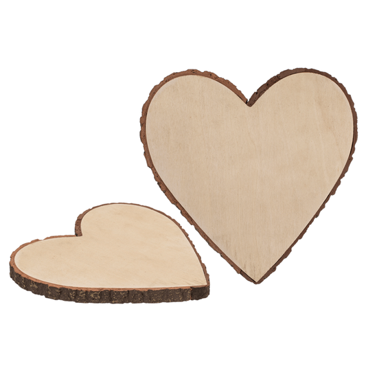 Herzförmige Holzscheibe – rustikale Deko mit Charme (15 × 15 cm)