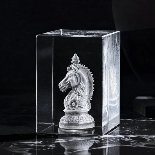 Kristallglaswürfel mit individueller Lasergravur