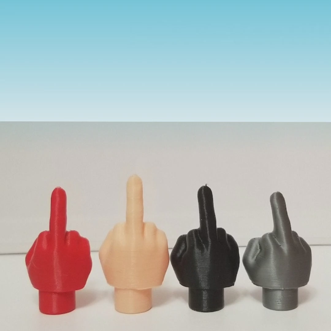 Mittelfinger-Ventilkappe als freches 3D-Gadget für Auto oder Fahrrad