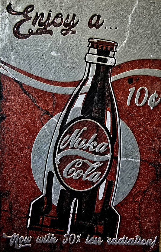 Nuke Cola Motiv aus Call of Duty als kultiges 3D-Lithophane für Gamer